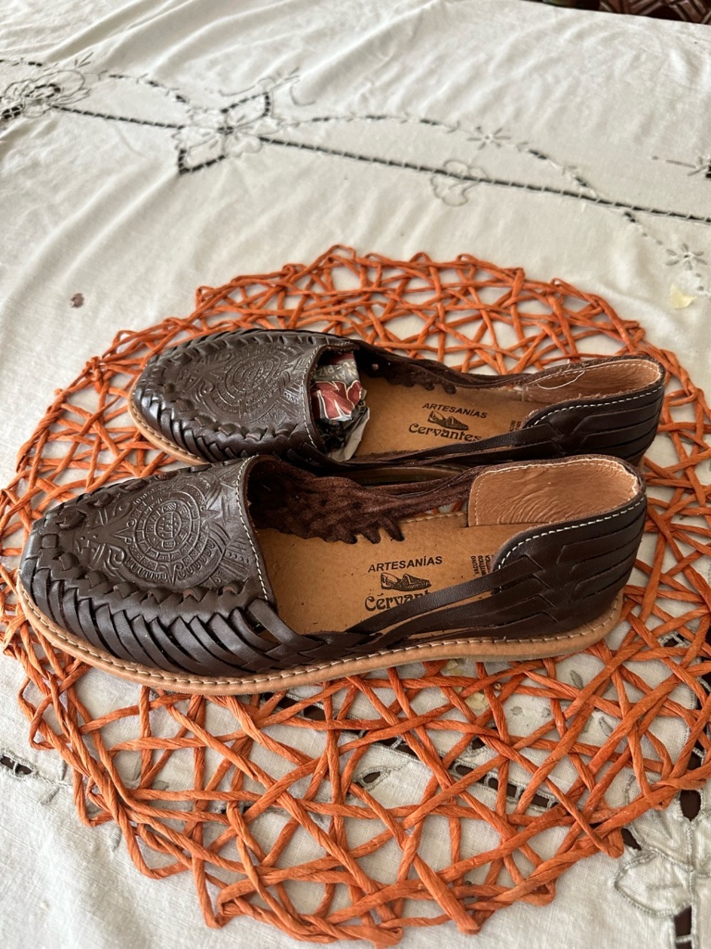 Craft Dark Brown Mexican artesanías mules - Picture 2 of 6